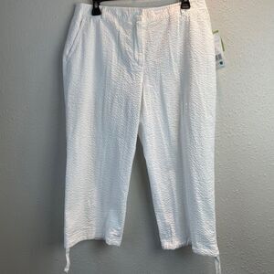 NWT Audra LizGolf White Cropped Pants Size 10